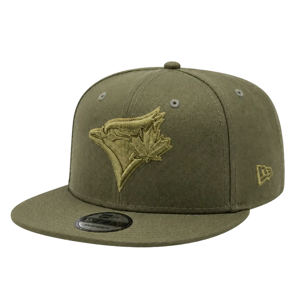 MEN'S NEW ERA MLB 9FIFTY ALL OLIVE GREEN TORONTO BLUE JAYS SNAPBACK HAT