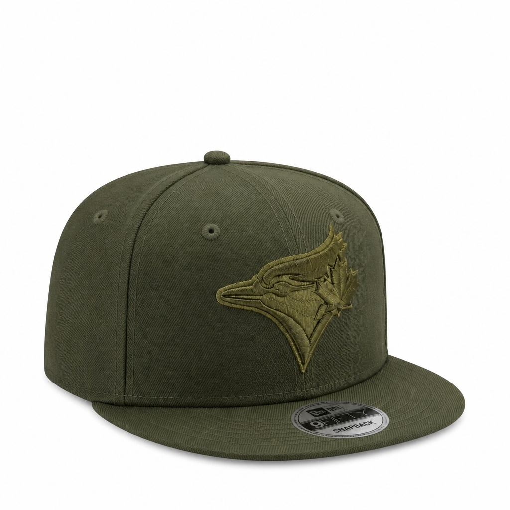 MEN'S NEW ERA MLB 9FIFTY ALL OLIVE GREEN TORONTO BLUE JAYS SNAPBACK HAT