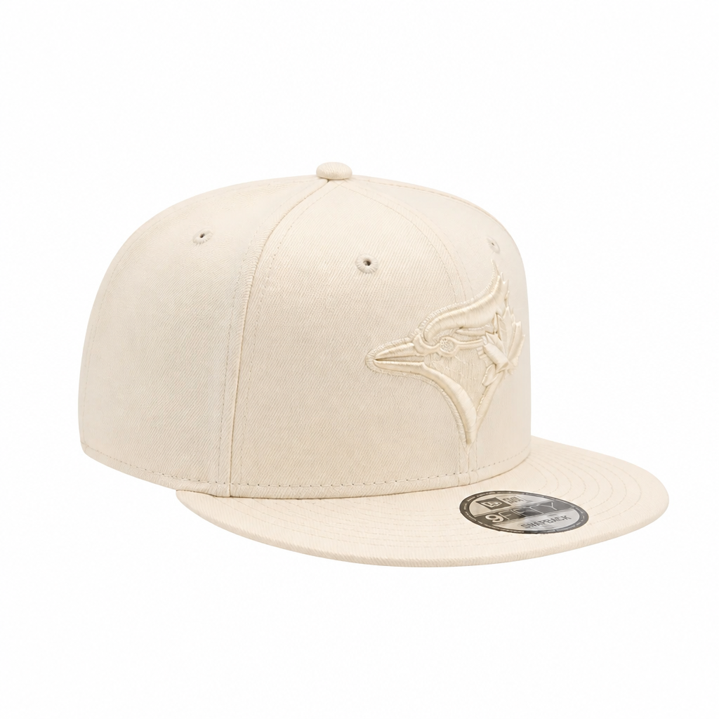 MEN'S NEW ERA MLB 9FIFTY ALL CREAM OFF WHITE TORONTO BLUE JAYS SNAPBACK HAT