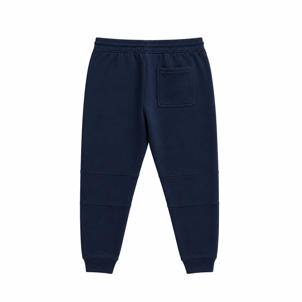 AGILE MEN'S FLEECE STRETCH SLIM FIT NAVY BLUE JOGGERS
