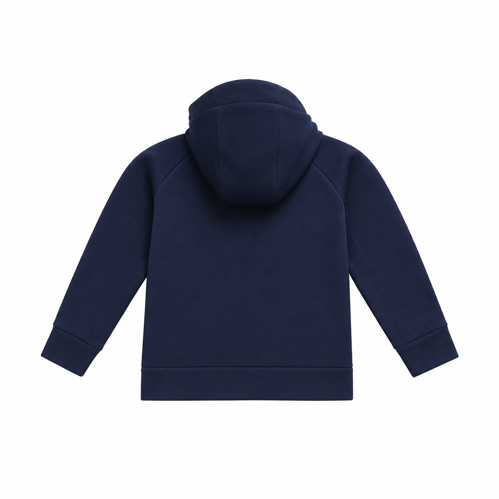 NIKE KIDS ZIPPER HOODIE (CHARCOAL & BLUE) (SIZE