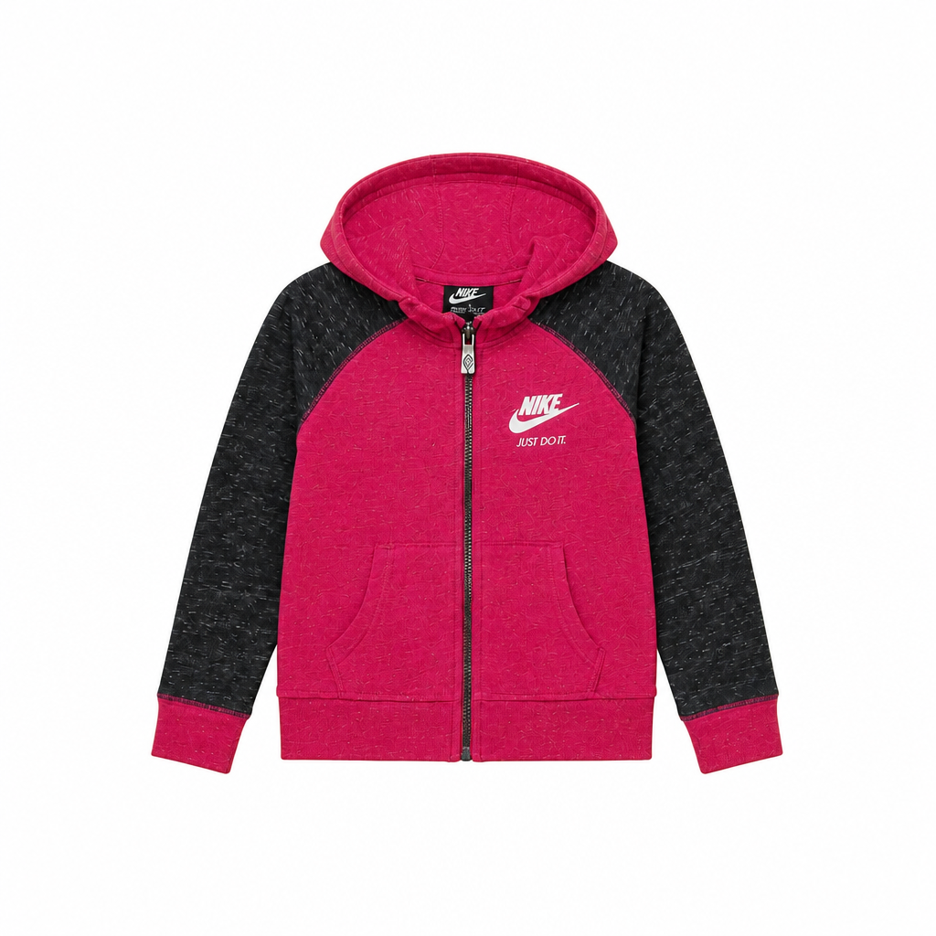 NIKE GYM VINTAGE FZ KIDS ZIPPER (4-7 YEARS) (Available in Light and Dark Pink)
