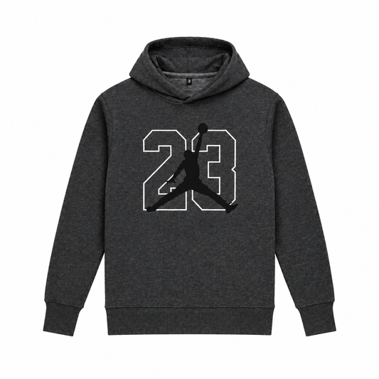 JORDAN 23 KIDS HOODIE (SMALL - X-LARGE) (GREY)