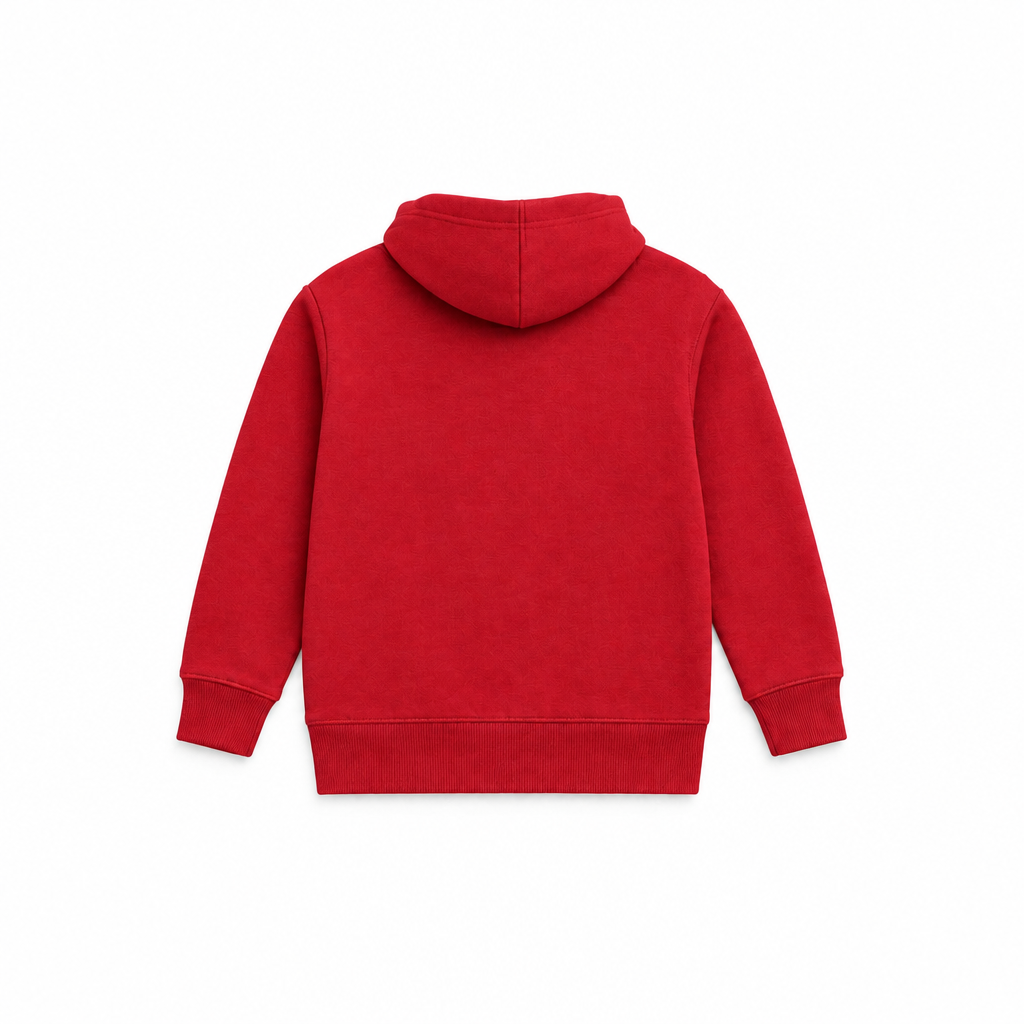 KIDS CHAMPION SCRIPT LOGO HOODIE(RED 8-15Y)