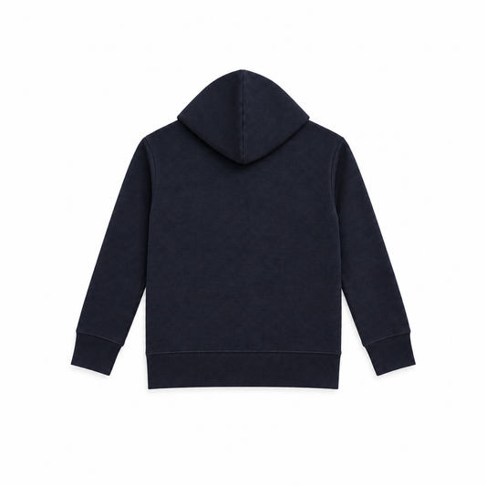 KIDS CHAMPION SCRIPT LOGO HOODIE(NAVY)
