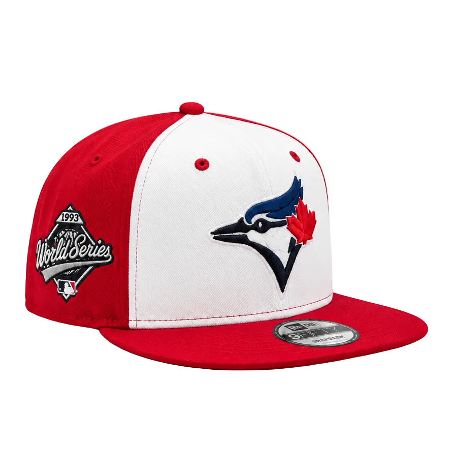 9FIFTY NEW ERA MLB 1993 WORLD SERIES TORONTO BLUE JAYS SCARLET RED WHITE SNAPBACK HAT