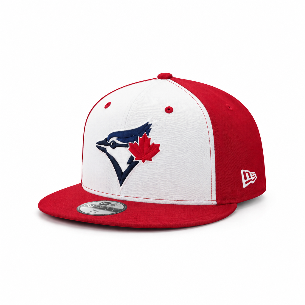 9FIFTY NEW ERA MLB 1993 WORLD SERIES TORONTO BLUE JAYS SCARLET RED WHITE SNAPBACK HAT
