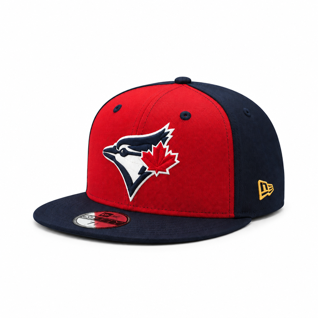 9FIFTY NEW ERA MLB 1993 WORLD SERIES TORONTO BLUE JAYS SCARLET RED NAVY SNAPBACK HAT