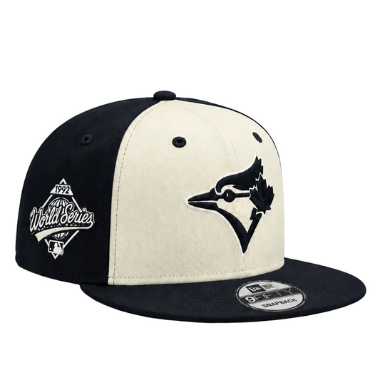 9FIFTY NEW ERA MLB 1992 WORLD SERIES TORONTO BLUE JAYS CHROME NAVY SNAPBACK HAT