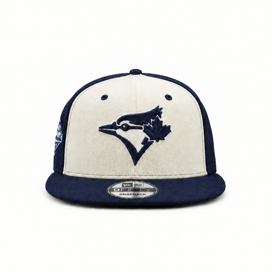 9FIFTY NEW ERA MLB 1992 WORLD SERIES TORONTO BLUE JAYS CHROME NAVY SNAPBACK HAT