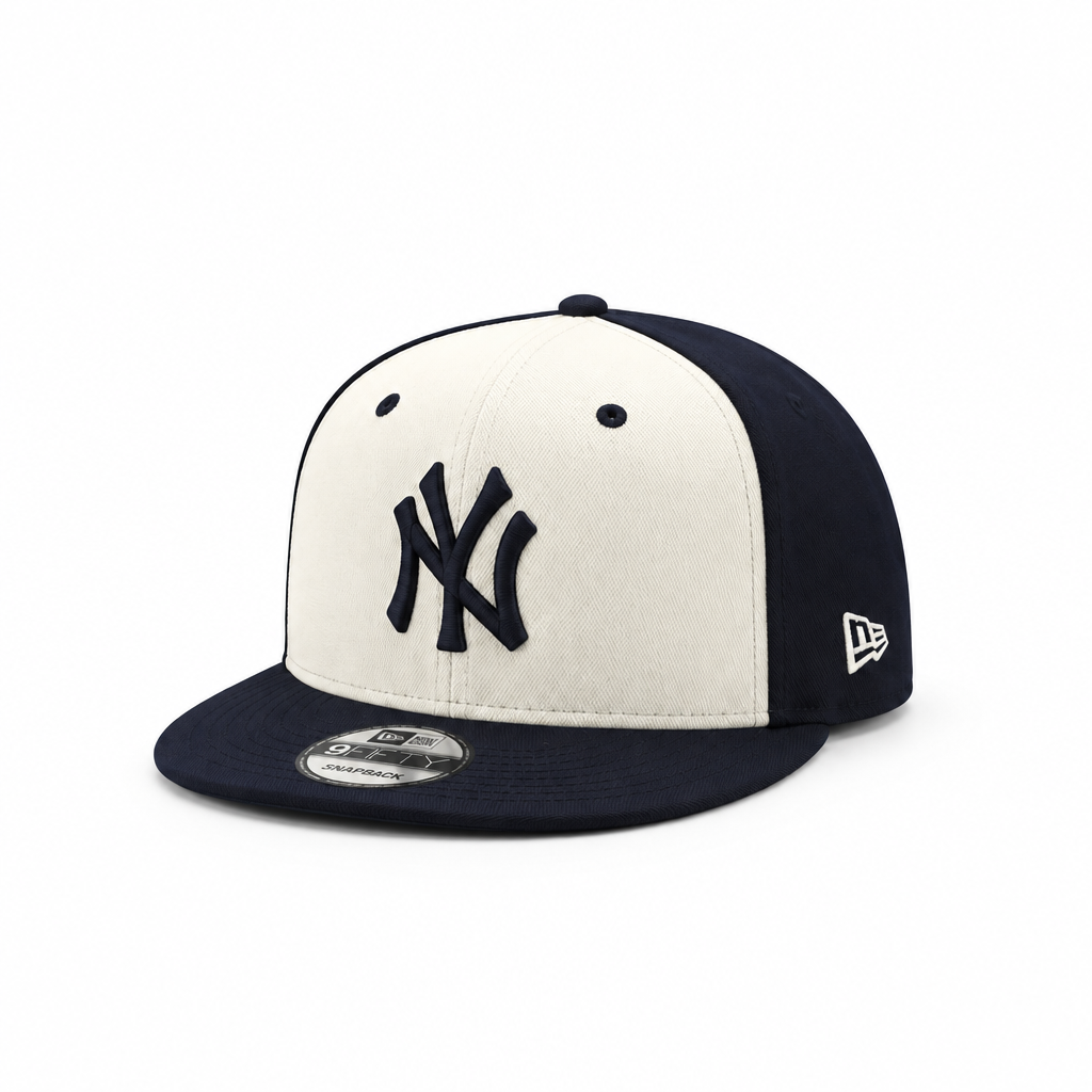 9FIFTY NEW ERA MEN'S MLB 1996 WORLD SERIES SIDEPATCH NEW YORK YANKEES CHROME NAVY SNAPBACK HAT