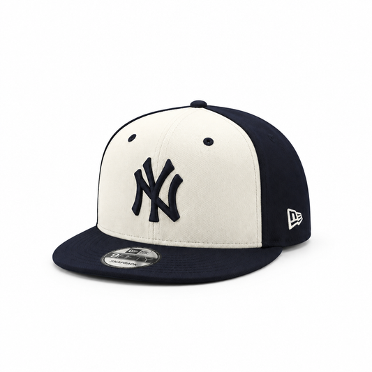 9FIFTY NEW ERA MEN'S MLB 1996 WORLD SERIES SIDEPATCH NEW YORK YANKEES CHROME NAVY SNAPBACK HAT
