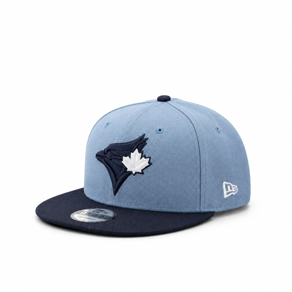 MEN'S NEW ERA MLB FADED BLUE NAVY TORONTO BLUE JAYS 50TH SEASON PATCH 9FIFTY SNAPBACK HAT