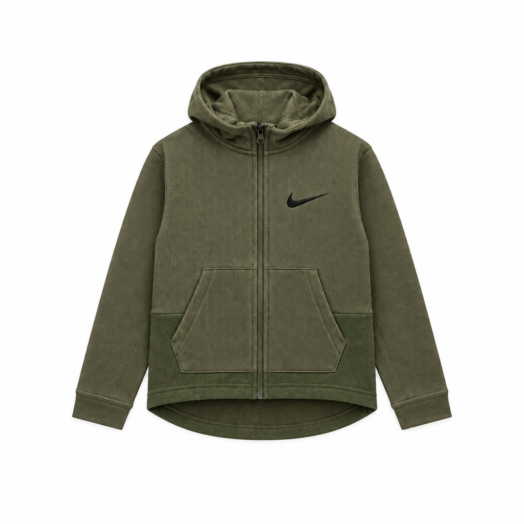 THERMA ELITE FZ KIDS HOODIE(4-7 YEARS) OLIVE