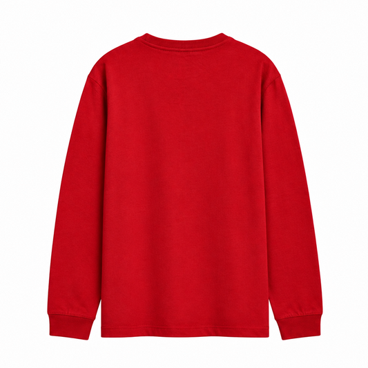 NIKE MEN'S SPORTSWEAR CLUB LONG SLEEVE RED T-SHIRT