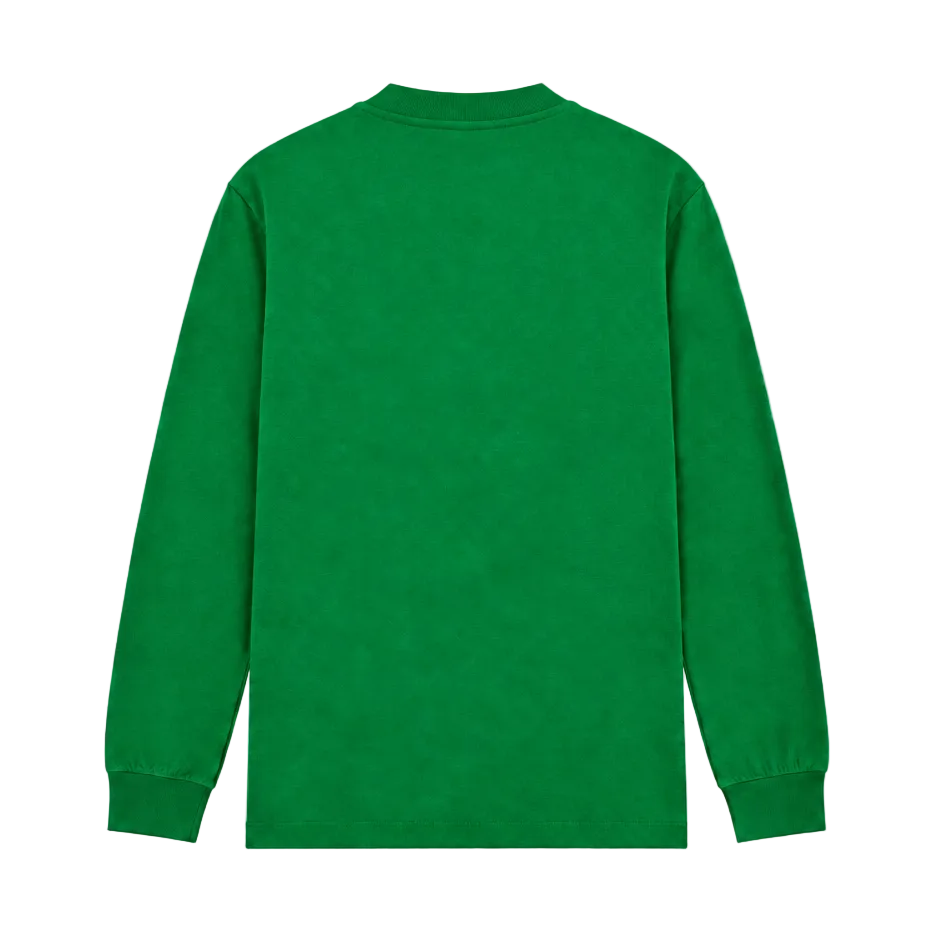 NIKE MEN'S SPORTSWEAR CLUB LONG SLEEVE GREEN T-SHIRT