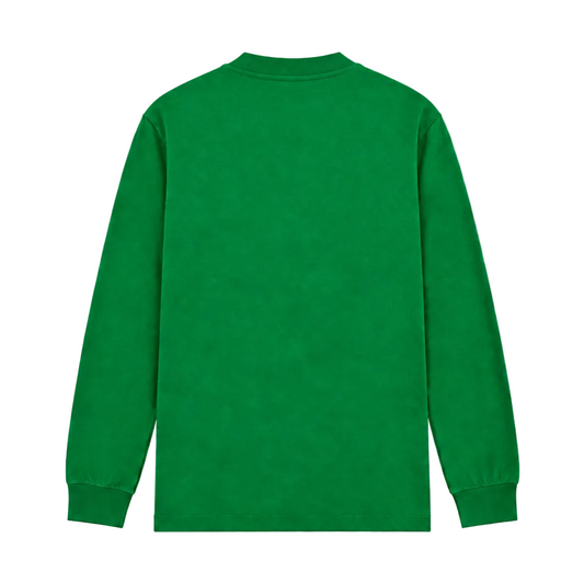 NIKE MEN'S SPORTSWEAR CLUB LONG SLEEVE GREEN T-SHIRT