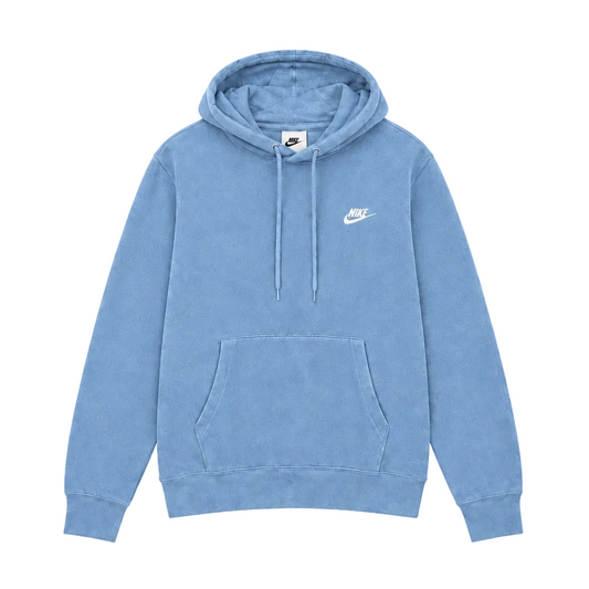 NIKE MEN'S CLUB PULLOVER FLEECE SKY BLUE HOODIE