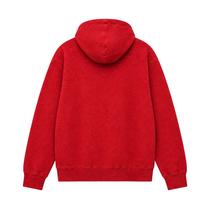 NIKE MEN'S CLUB PULLOVER FLEECE RED HOODIE