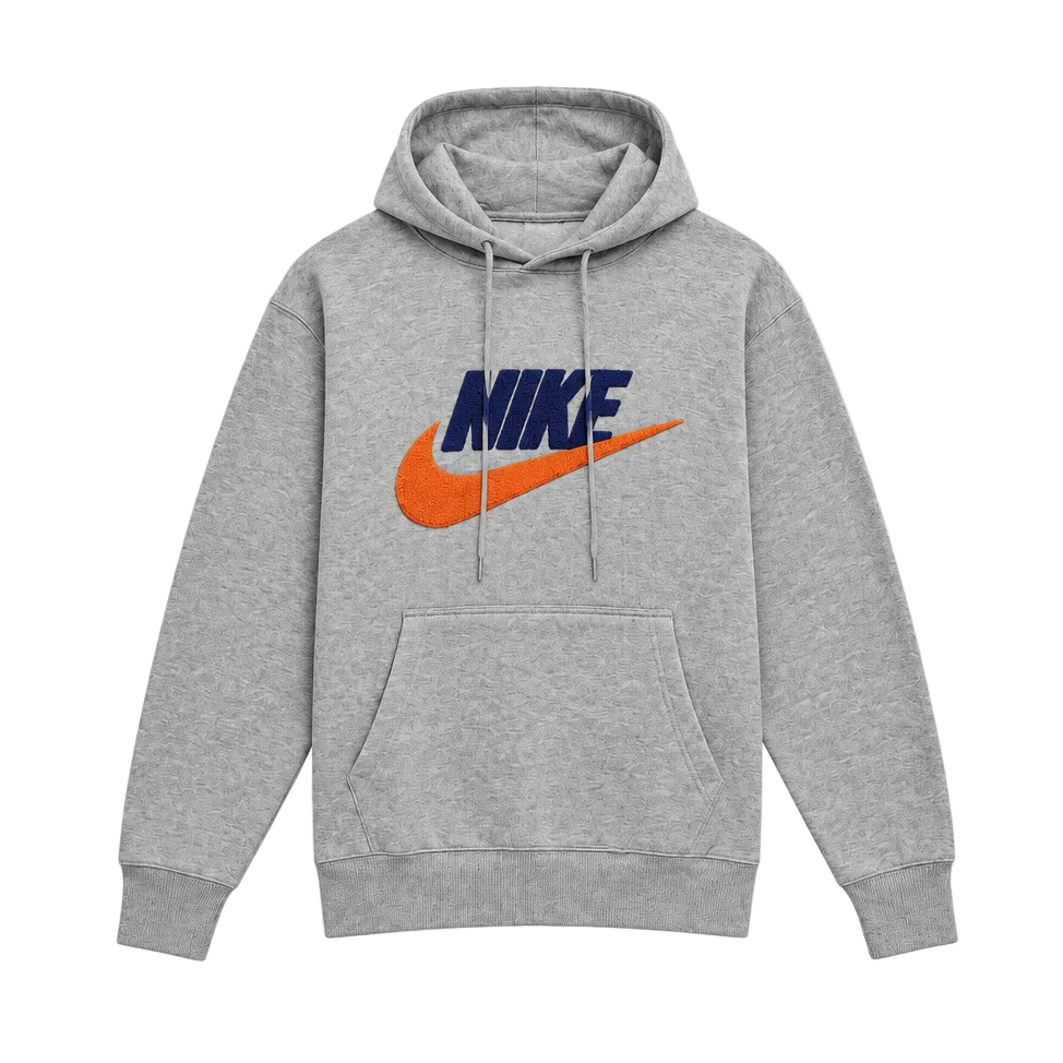 NIKE MEN'S CLUB PULLOVER FLEECE GREY HOODIE