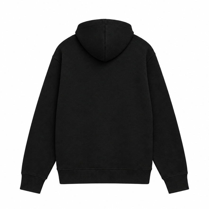 NIKE MEN'S CLUB PULLOVER FLEECE BLACK HOODIE