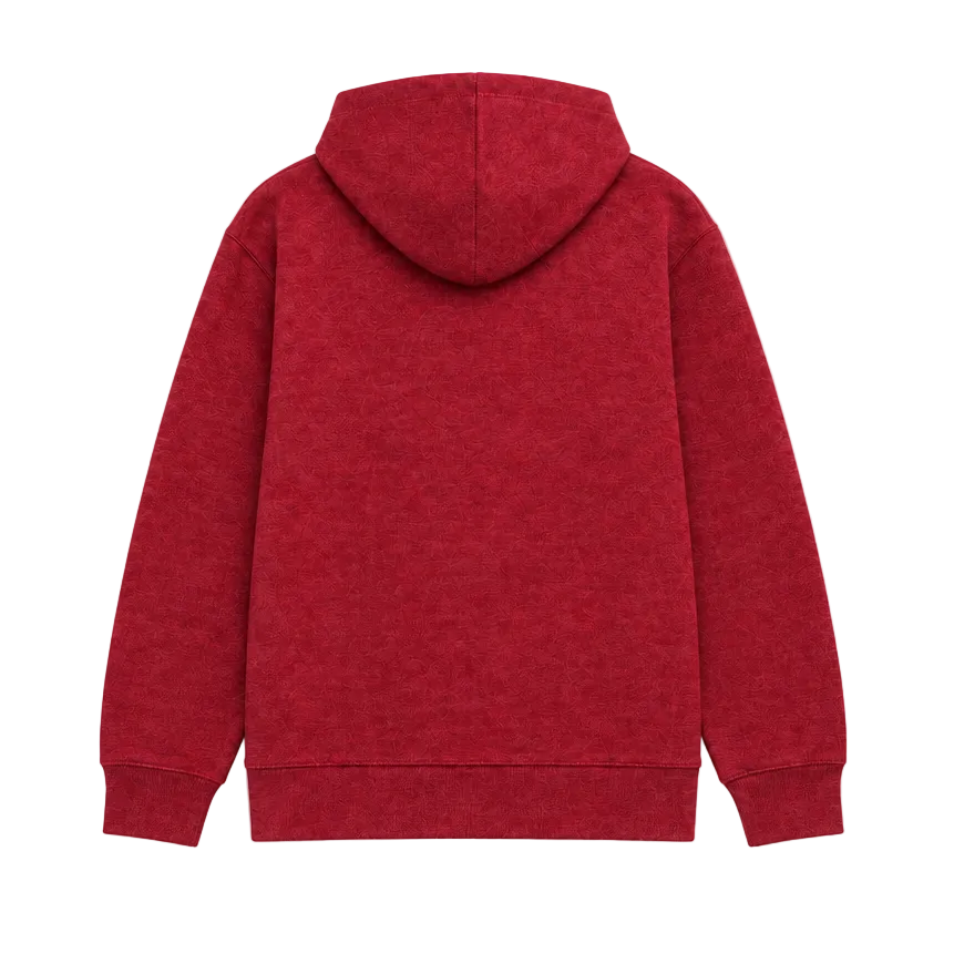 NIKE MEN'S CLUB PULLOVER FLEECE MAROON RED HOODIE