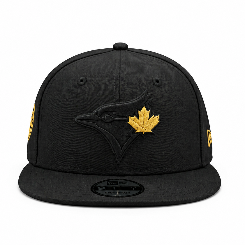59FIFTY NEW ERA MLB 50TH ANNIVERSARY TORONTO BLUE JAYS BLACK & GOLD FITTED HAT