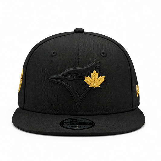 59FIFTY NEW ERA MLB 50TH ANNIVERSARY TORONTO BLUE JAYS BLACK & GOLD FITTED HAT