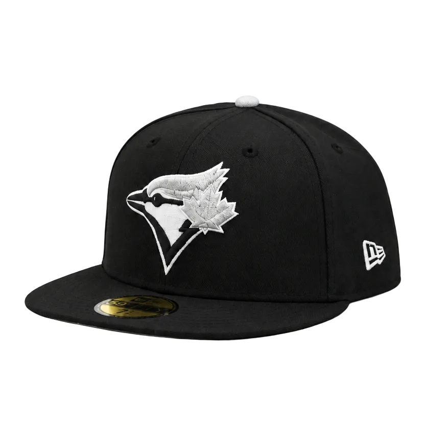 59FIFTY NEW ERA MLB 50TH ANNIVERSARY TORONTO BLUE JAYS BLACK & GREY FITTED HAT