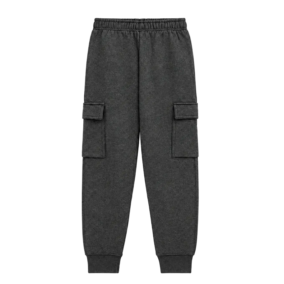 NIKE MEN'S CLUB FLEECE CHARCOAL GREY CARGO JOGGERS