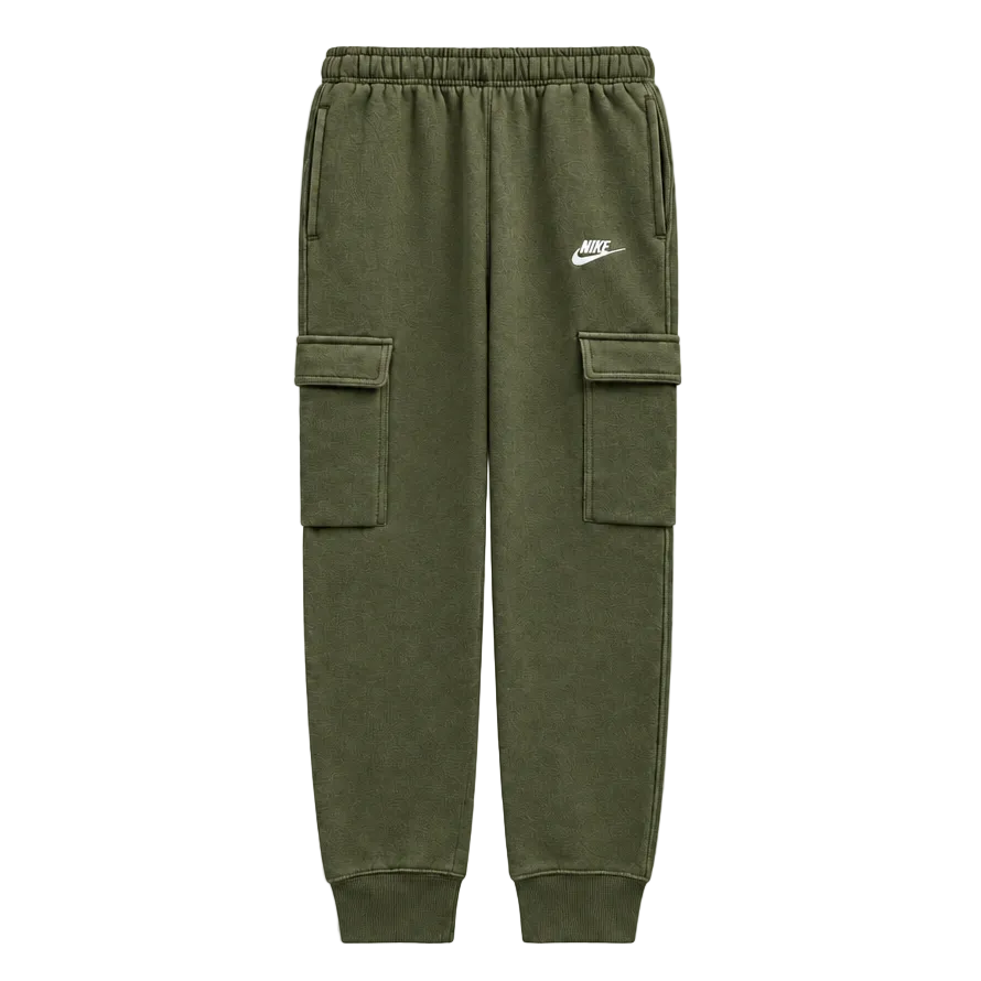 NIKE MEN'S CLUB FLEECE OLIVE GREEN CARGO JOGGERS