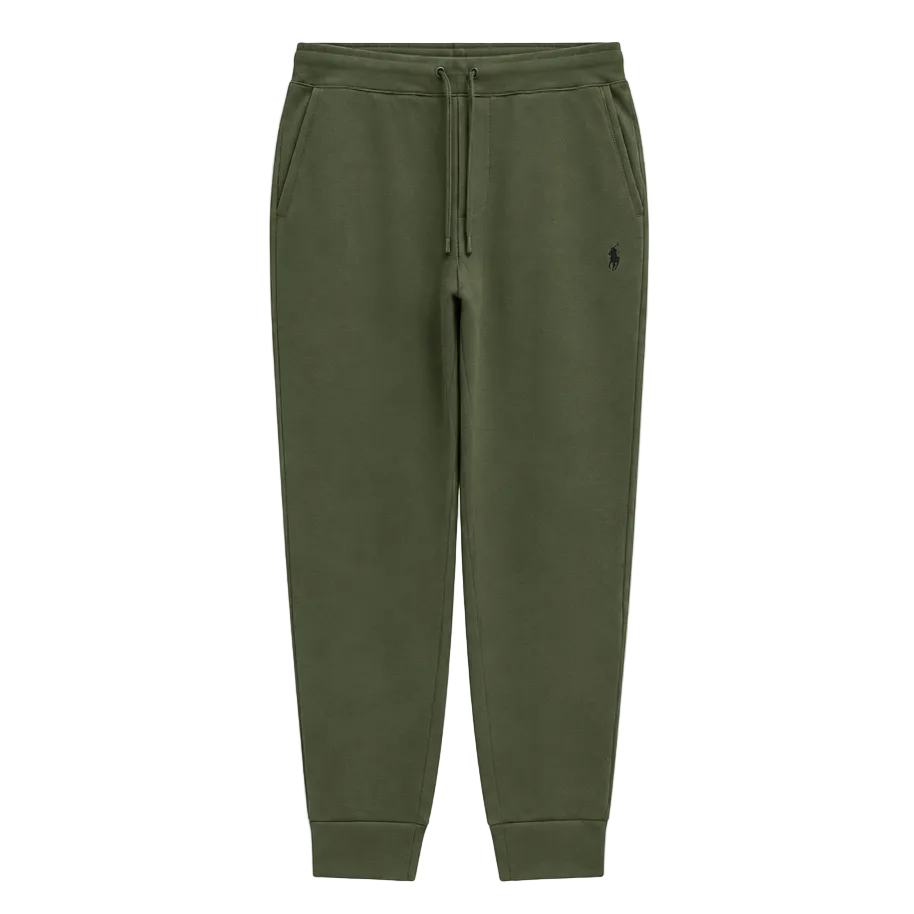 POLO RALPH LAUREN MEN'S DOUBLE KNIT FULL ZIP-UP HOODIE & JOGGER OLIVE GREEN 2-PIECE SET