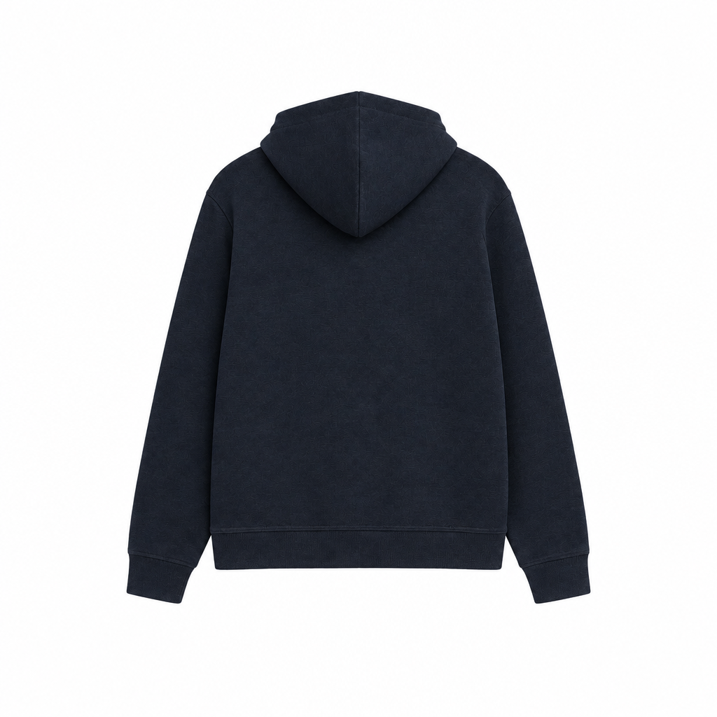 POLO RALPH LAUREN MEN'S DOUBLE KNIT FULL ZIP-UP HOODIE & JOGGER NAVY BLUE 2-PIECE SET