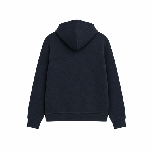 POLO RALPH LAUREN MEN'S DOUBLE KNIT FULL ZIP-UP HOODIE & JOGGER NAVY BLUE 2-PIECE SET