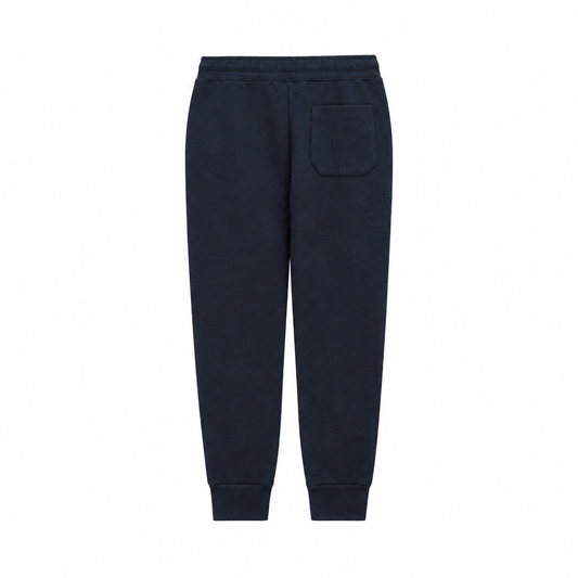 POLO RALPH LAUREN MEN'S DOUBLE KNIT FULL ZIP-UP HOODIE & JOGGER NAVY BLUE 2-PIECE SET