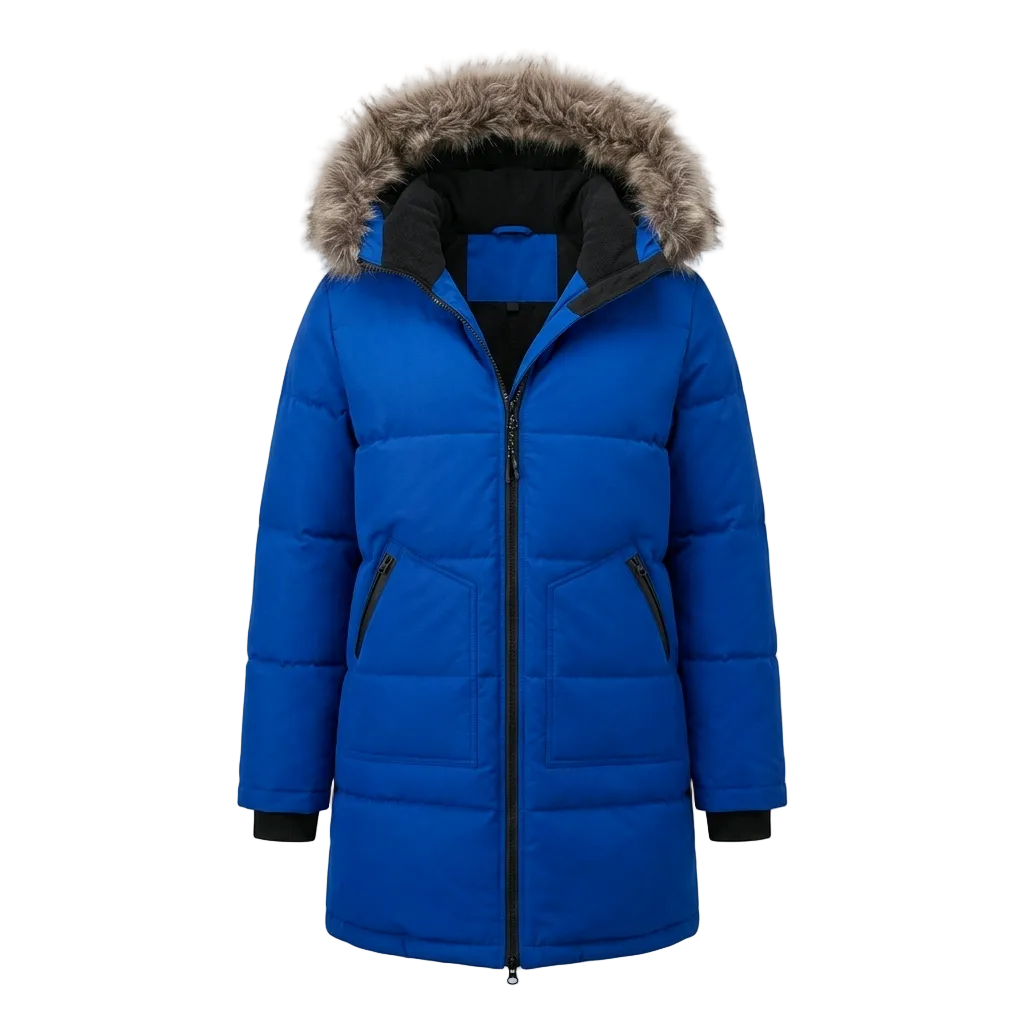 KOLDTEK WOMEN'S LONG ROYAL BLUE WINTER JACKET