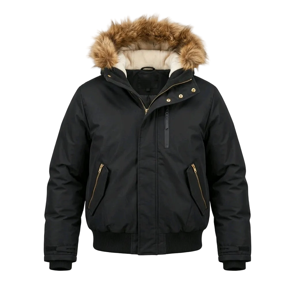 INFINITY MENS PADED BLACK WINTER JACKET