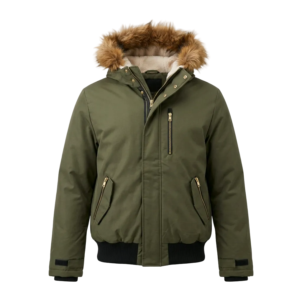 INFINITY MENS PADED OLIVE GREEN WINTER JACKET