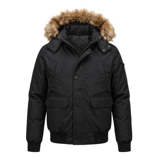 INFINITY MEN'S PADED BLACK WINTER JACKET