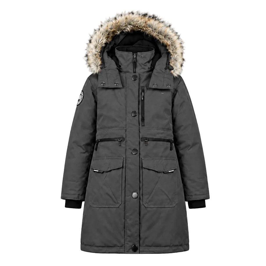 NOIZE DIVISION BETTY WOMEN'S SLATE GREY PARKA WINTER JACKET