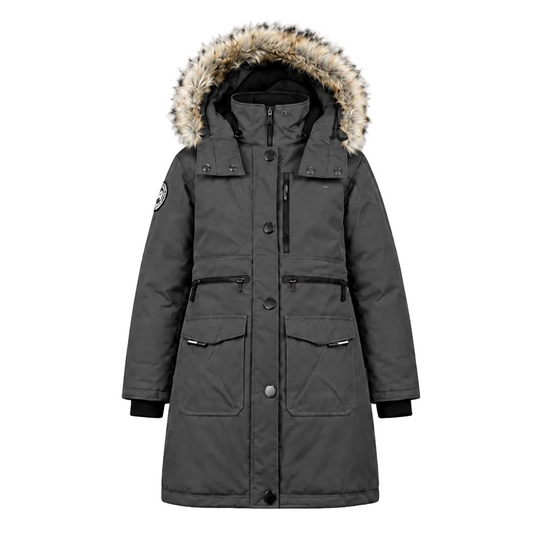 NOIZE DIVISION BETTY WOMEN'S SLATE GREY PARKA WINTER JACKET