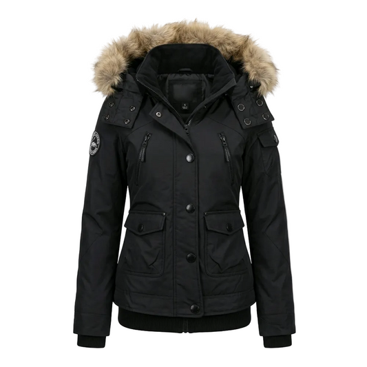 NOIZE DIVISION BORGE 15 WOMEN'S BLACK WINTER JACKET