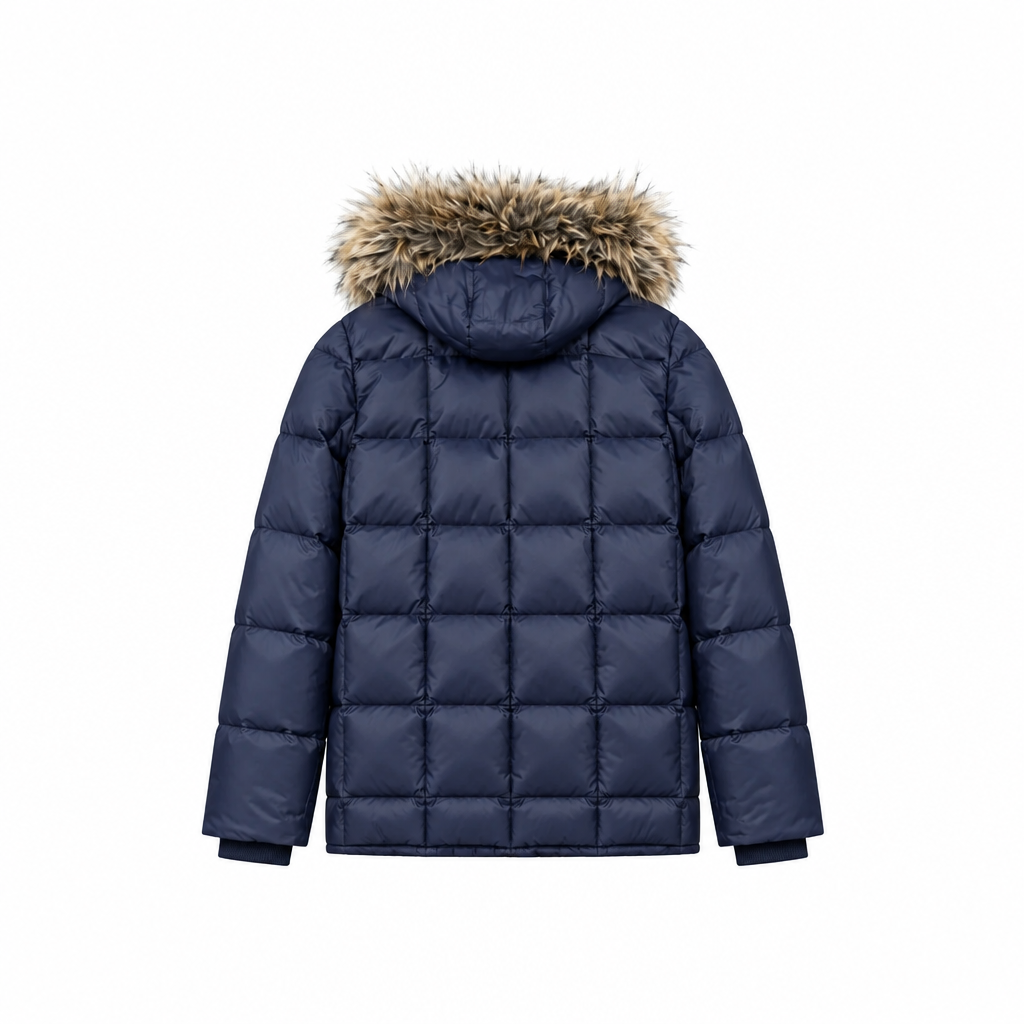 DISSIDENT MEN'S PUFFER BOMBER NAVY BLUE JACKET