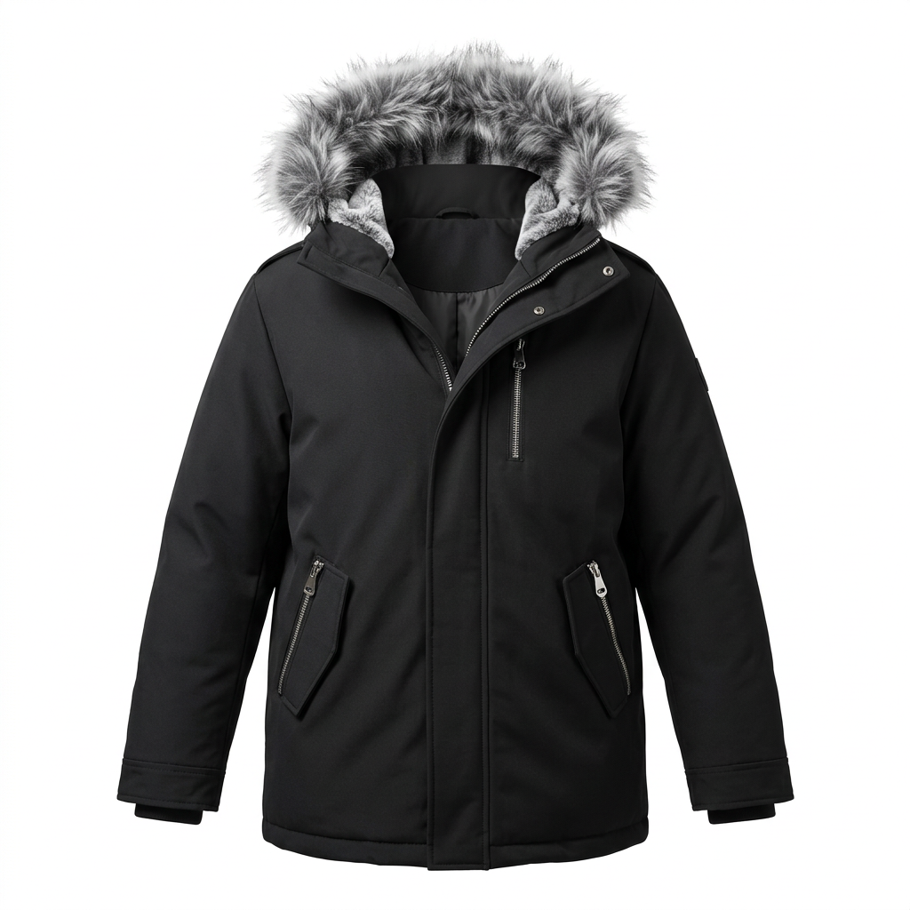 NOIZE MEN'S DEXTER PARKA BLACK JACKET