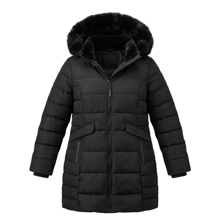 KOLDTEK WOMEN'S LONG PARKA BLACK WINTER JACKET