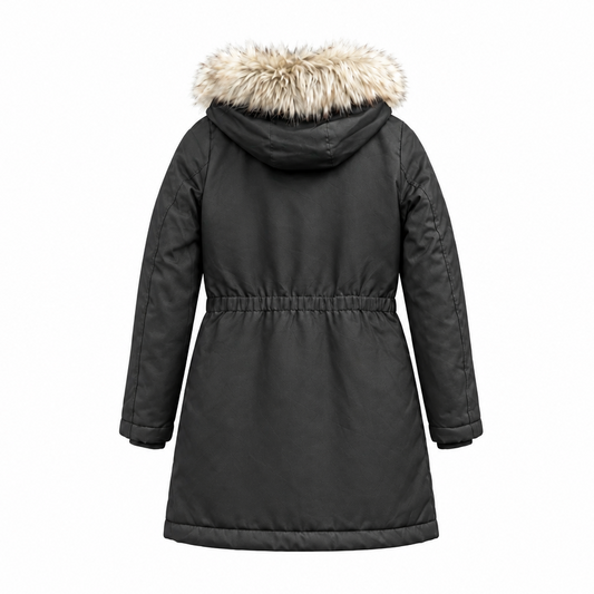 WOMEN'S ONLY IRIS FUR PARKA BLACK WINTER JACKET