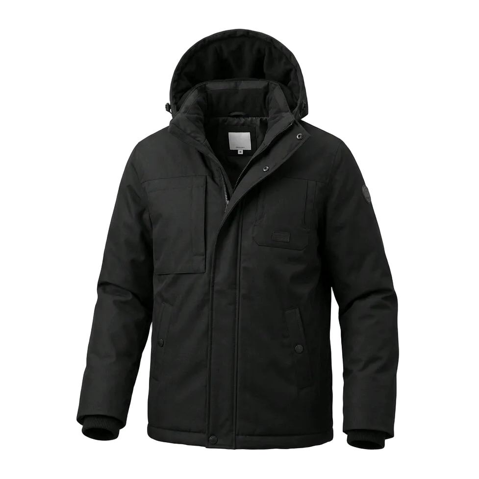 REDX MEN'S BLACK MIX RIPSTOP WINTER JACKET