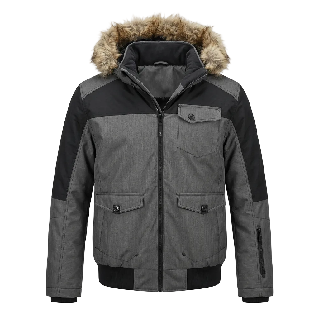 NOIZE DIVISION JEFF MEN'S OUTERWEAR SLATE GREY WINTER JACKET