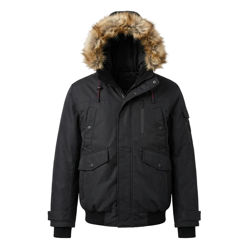 NOIZE MEN'S CRUELTY FREE OUTERWEAR BLACK JACKET
