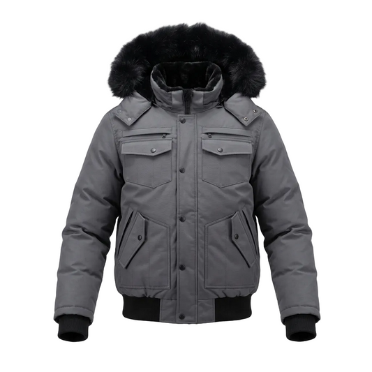 MEN'S TOBOGGAN BERT CHARCOAL GREY WINTER JACKET